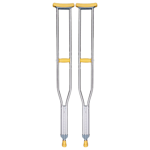 Livingstone Underarm Crutches, Aluminium, Large, Adjustable, 134-154cm, 2/Pack Pair