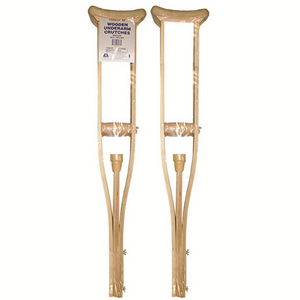 Livingstone Underarm Crutches, Aluminium, Large, Adjustable, 134-154cm, 2/Pack Pair