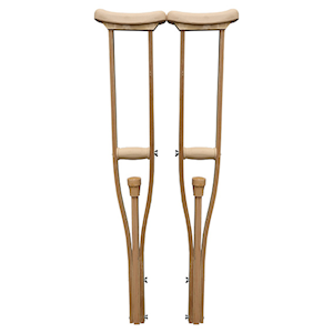 Livingstone Underarm Crutches, Aluminium, Large, Adjustable, 134-154cm, 2/Pack Pair