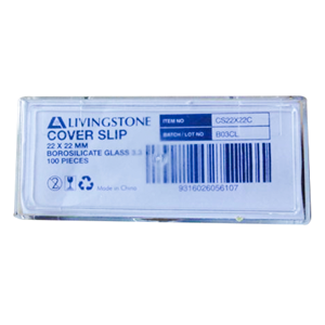 Livingstone Microscope Cover Slip, Rround 12mm, No. 1 Thickness, Borosilicate 3.3 Glass, 100 Pieces/Pack, Germany Pack