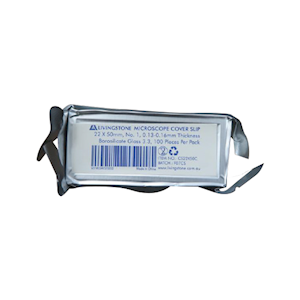 Livingstone Microscope Cover Slip, Rround 12mm, No. 1 Thickness, Borosilicate 3.3 Glass, 100 Pieces/Pack, Germany Pack