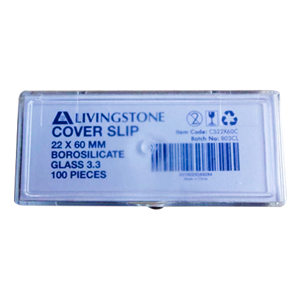 Livingstone Microscope Cover Slip, Rround 12mm, No. 1 Thickness, Borosilicate 3.3 Glass, 100 Pieces/Pack, Germany Pack