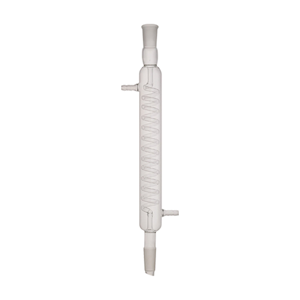 Livingstone Coil Condenser, Socket and Cone 24/29mm, 465mm Length, Borosilicate Glass, Made in Australia, Each Each