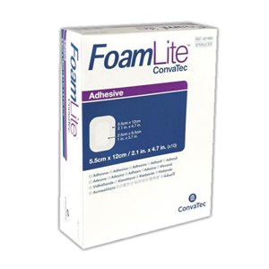 ConvaTec Foam Lite Adhesive Dressing, 5.5cm x 12cm, 10 Pieces/Box Box