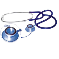 Livingstone Dual Head Stethoscope Latex Free, Black Tube, Each Each