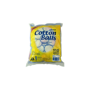Livingstone Cotton Balls, 100pct Cotton, 0.6 Grams, Non-Sterile, White, 55/Bag Bag