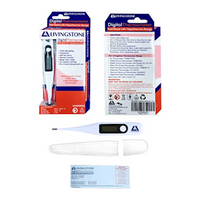 Livingstone Digital Fast-Read Thermometer with Subnormal Hypothermia, 26-43.9degC, Beeper & Memory, Child Safe Cover, TGA 311122, 1/Box