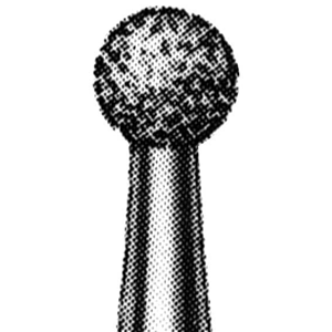 Ad 520 Diamond Burs, Round, ISO 001524 #10, Mini, Friction Grip, Medium, Each