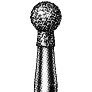 Ad 520 Diamond Burs, Round, ISO 001524 #10, Mini, Friction Grip, Medium, Each