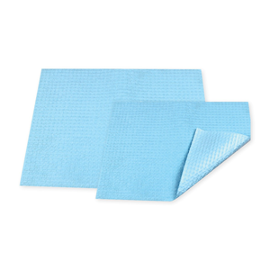 Livingstone Dental Bib or Head Pad, Unfolded, 4-ply Waterproof Lined, 20 x 28cm, Small, Blue, 250/Box, 1000/Carton Carton