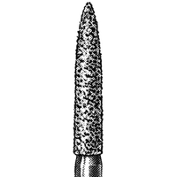 Livingstone Diamond Burs, Flame, ISO 249544 #15, Friction Grip 314, High Speed, Extra Coarse, Each