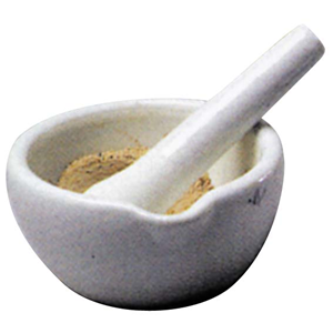 Livingstone Mortar and Pestle, 30ml, 60mm Diameter, Porcelain, Each Each