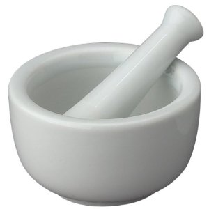 Livingstone Mortar and Pestle, 30ml, 60mm Diameter, Porcelain, Each Each