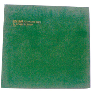 Collins Analysis Book, 700 Series, 24 Money Column, Hard Cover, Each Each