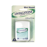 Livingstone Dental Floss, Mint, Waxed, 50 Meters/Blister Pack Each