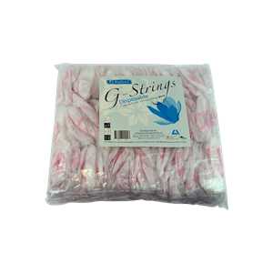 Sofeel Disposable G-String, Thin, White, with Pink Border, 100/Bag Bag