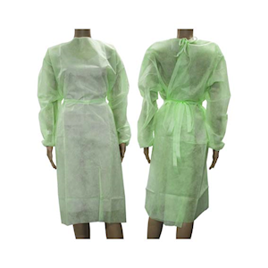 Liv Isolation Gown with Tie, Dust Coat, Long Sleeve, AAMI Level 1, 40GSM, Water Resistant, Nonwoven, White, 1/Pack, 100/Carton Carton