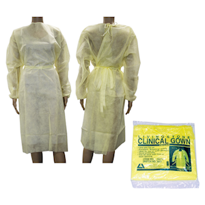 Liv Isolation Gown with Tie, Dust Coat, Long Sleeve, AAMI Level 1, 40GSM, Water Resistant, Nonwoven, White, 1/Pack, 100/Carton Carton
