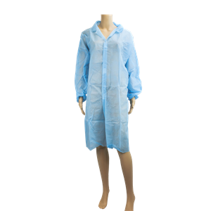 Liv Isolation Gown, Dust Coat, Long Sleeve, Easy One Touch Hook Loop Fastener Button w/o Pocket, Free Size, Nonwoven, Blue, 100/Ctn Carton