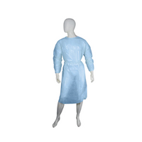 Clinical Isolation Gown, Polypropylene Laminated Polyethylene, 3XL, Long Sleeves with Tie Back, AAMI PB70, Level 3, 50/Carton Carton