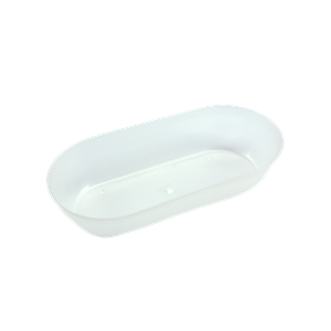 Oval Dish Clear Translucent Recyclable Plastic 800ml, 115x235x50mm , Each Each