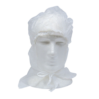 Livingstone Disposable Head Hood Cover with Backflap, 47cm Length, 57cm Width, 30cm Tie, White, HACCP Certified, 1000/Carton Carton