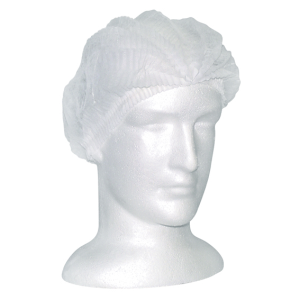 Livingstone Disposable Crimped Hairnet Cap, White, 21 Inches, Double Elastic, Latex Free, 1000/Carton Carton