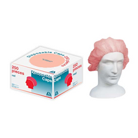 Livingstone Disposable Bouffant Hairnet Cap, White, Nonwoven, Latex Free, 21 inches, 16gsm, 100/Dispenser Box Dispenser