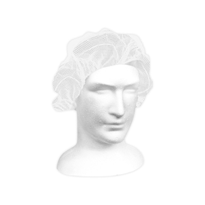 Livingstone Disposable Hair Nets with Elastic Edge, Nylon/Cotton, One Size Fits All, White, 100/Pack, 1000/Carton Carton