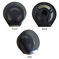 Liv Single Jumbo Tissue Roll Dispenser, 27x27x12cm, Plastic, Compatible w/any 23-26cm Tissue Roll,Up to 180m,Black,Ea Each