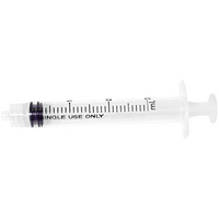 Livingstone Syringe, 3ml, Luer Lock Tip, Latex Free, Hypoallergenic, Non-Sterile, Loose Each