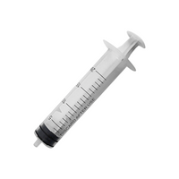 Livingstone Syringe, 10ml, Luer Slip Tip, Eccentric Off Centre Nozzle, Latex Free, Hypoallergenic, Non-Sterile, Loose Each