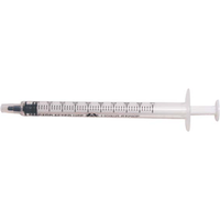 Out of Date, Discounted, Livingstone Syringe, 1ml, Luer Slip Tip, Tuberculin w/ White Plunger, Latex Free, Hypoallergenic, 100/Box Box