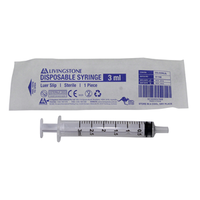 Livingstone Syringe, 3ml, Luer Slip Tip, Latex Free, Hypoallergenic, Sterile, 100/Box Box