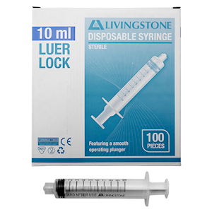 Livingstone Syringe, 3ml, Luer Lock Tip, Latex Free, Hypoallergenic, Non-Sterile, Loose Each