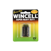 Wincell Max Alkaline Batteries, 9 Volts, 10/Pack Pack