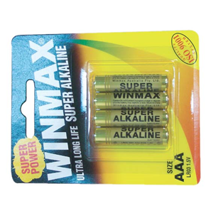 Wincell Max Alkaline Batteries, 9 Volts, 10/Pack Pack