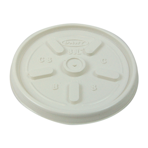 Lids for Foam Cup, Translucent, Straw Slotted, 1000/Carton Carton