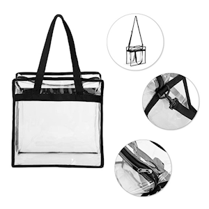 Clear bags Stadium Approved Clear Tote Bag with Zipper Closure Crossbody Messenger Shoulder Bag with Adjustable Strap Each