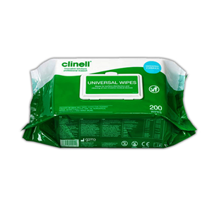 Clinell Universal Disinfectant Wipes, 220 x 280mm, 200 Wipes/Pack Pack
