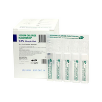 Pfizer Sodium Chloride For Injection BP 0.9pct, 90mg in 10mL, 50 Steriluer Ampoules/Box Box