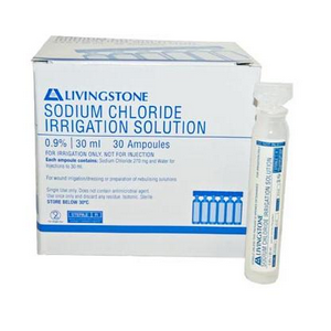 Pfizer Saline 0.9 Percent Sodium Chloride Eyewash and Irrigation Solution, 30ml Ampuole, 30/Box Box