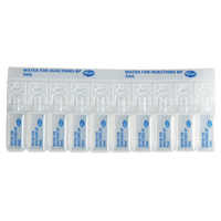 Out of Date Pfizer Water for Injection, 5ml Ampoule Square Top Sched 0, 50/Box Original Unopened, Price Discounted, Limited Stock Box