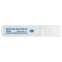 Pfizer Water for Injection BP, 10mL, 50 Steriluer Ampoules/Box Box