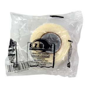 E.Z. Ban Wrap Cohesive Elastic Bandage, 2.5cm x 2 metres stretch to 4.5 metres, Blue, 30/Box Roll