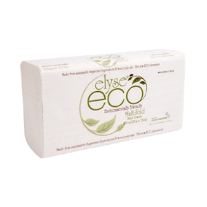 Elyse Eco Hand Towel, 23 x 8cm Folded Size, Multifold, 200 Sheets/Pack, 20 Packs/Carton, 4000/Carton Carton