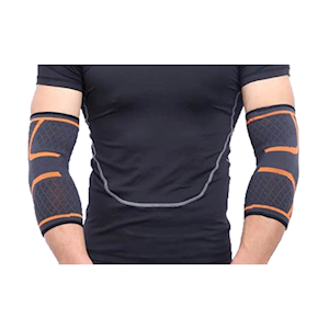 Livingstone Elbow Support Compression Sleeves, GYM Sports, Latex, Spandex, Nylon, Polyester, Large, Orange, Each Each