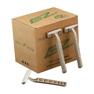 EZ Eco-Friendly Disposable Razor, Biodegradable, with Wheat Straw Cap ...
