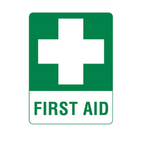 Livingstone Printed Sign 'First Aid', 250 x 195 mm, 3D, Recyclable Polypropylene, Each Each