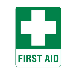 Livingstone Printed Sign 'First Aid', 250 x 195 mm, 3D, Recyclable Polypropylene, Each Each